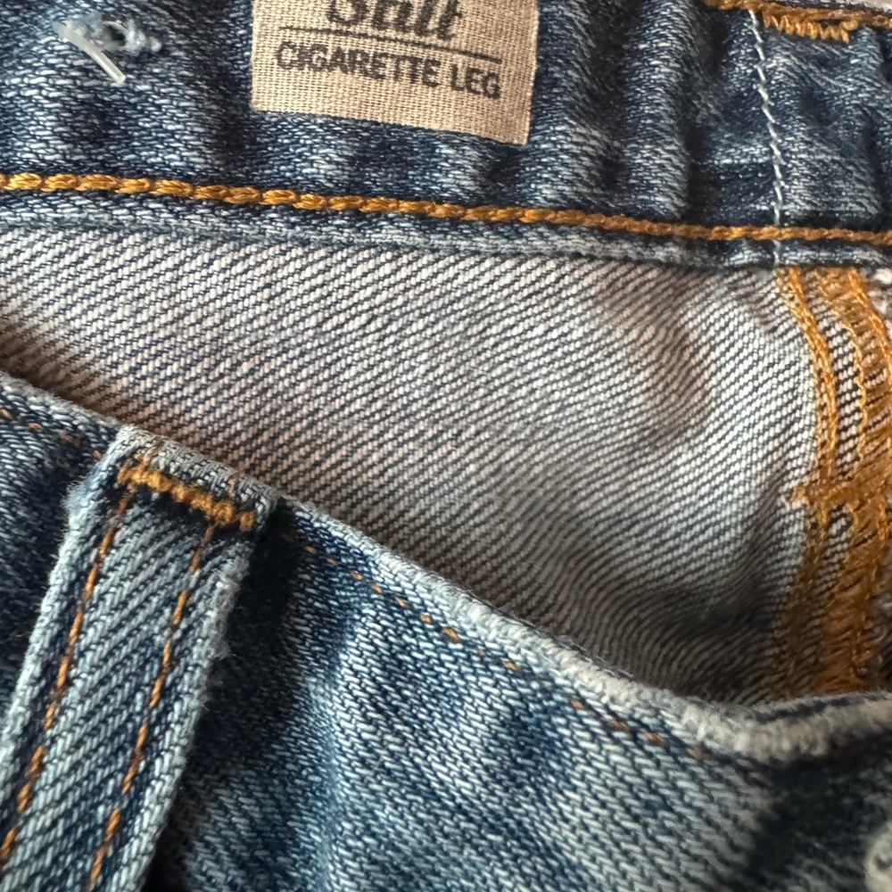 Ag Adriano Goldschmied Women's Ripped Light Blue Cigarette Jean - Picture 6 of 9